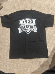 Vintage Valkyrie Motorcycles T-shirt Size Large Black Biker Grunge Y2K Hanes
