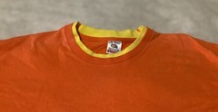 Vintage 90s Two-Tone Orange & Yellow T Shirt Size Large
