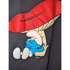 Smurfs Graphic T Shirt Double Sided 100% Cotton Funny Cute Mushroom Adult M