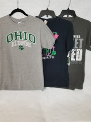LOT OF 3 OHIO Bobcats T-Shirts ~ 1 March Madness 2012 ~ See measurements screen