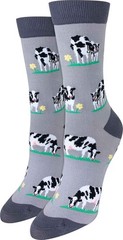 Women’s Premium Comfort Animal Socks Cow Print Cute Fun Novelty Crew Sock