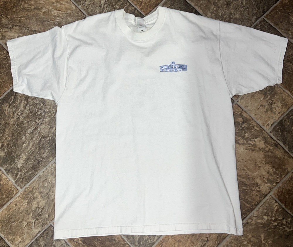 VTG Fruit Of The Loom Lofteez Tee Crewneck Fighting Fourth “Let’s Get It On” XL