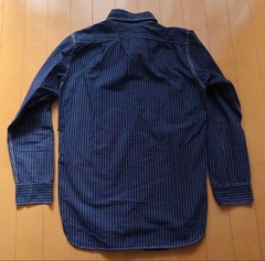 The Real McCoy’s Double Diamond Indigo Star Wabash Work Shirt S Indigo Men’s