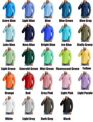 UPF50+ Men’s Sun Protection UV Shirts 1/4 Zip Long Sleeve Performance Golf Tops
