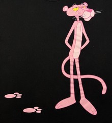 Vintage 1996 Pink Panther Inspector Clouseau Men’s Black T-Shirt Size XXL