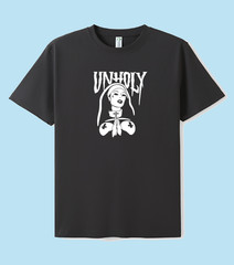 UNISEX MEN WOMENS TEE TSHIRT UNHOLY GIRL EMO COMFORT FIT ALL SEASONS POSTER ART