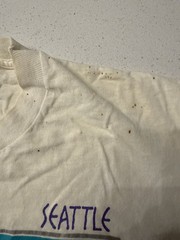 VTG 1989 Single-Stitch Made in USA SEATTLE Graphic T-Shirt Mens L White FOTL