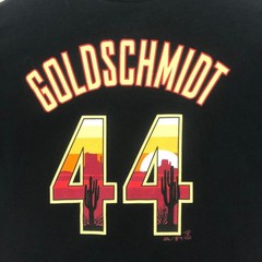 Majestic Arizona Diamondbacks Paul Goldschmidt 44 Black T-Shirt Mens 2XL Desert