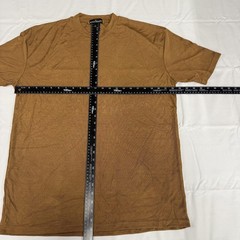Stacy Adams Shirt Mens 2XL Brown Rayon Blend Short Sleeve Crewneck Tee Casual