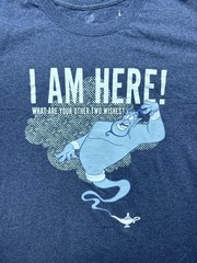 Disney Parks Shirt Mens S Blue Genie Graphic Tagless Cotton Jersey Crewneck
