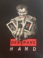 Batman Movie The Joker “DEADMAN’S HAND” DC Comics Adult T Shirt Men’s Size XL