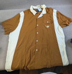 2X Wish Me Luck Winner’s Circle Men’s & Big 3x Bowling Shirt Size Blue/Brown