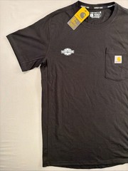 NWT Carhartt Force Relaxed Fit Pocket T-shirt Men’s Small Black Logo