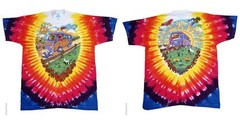 GRATEFUL DEAD-SUMMER TOUR BUS-2 Sd TIE DYE T-SHIRT S-M-L-XL-2X-3X,4X,5X,6X Bears