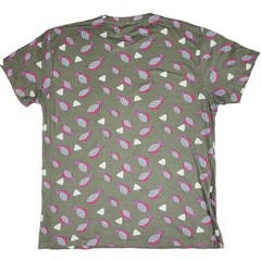 Straight Faded Mens T Shirt Sz L Gray Pineapple Graphic All Over Short Sleeve