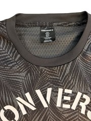 Converse Mesh Vented Jersey Shirt Mens Black Palm Print Athletic Tee NWT L