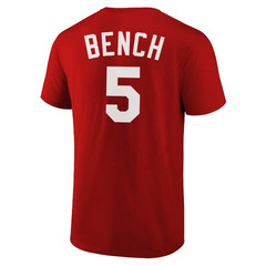 Johnny Bench T-Shirt Cincinnati Reds Player Name & Number Soft Jersey Tee