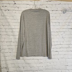 NWT Jachs New York Mens T-Shirt Long Sleeve Henley Neck Charcoal Gray Size MED