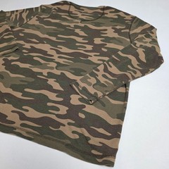 Magellan Outdoors Thermal Shirt Mens Medium Green Camo Waffle Knit Long Sleeve