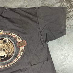 Vintage Grizzly Bear T Shirt Mens XL Gray Flaws Discovery Channel Preowned