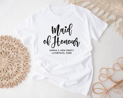 Bachelorette Party Shirts ,Personalised Hen Party Shirts STYLE 3