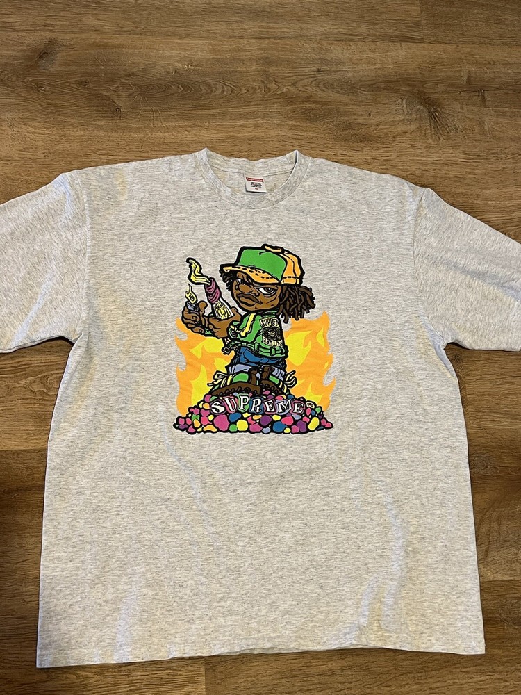 Supreme Molotov Kid Tee Grey, XL, Preowned