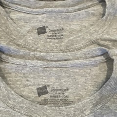 Hanes ComfortSoft Men’s Lot of 2 Gray Cotton Crew Neck Tagless T-Shirt XL