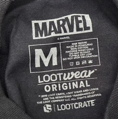 Marvel Deadpool x Loot Crate Lootwear Adult Graphic Black T Tee Shirt Size M NEW