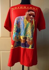 NOTORIOUS BIG Size L Brooklyn Mint 100% Cotton Red T-Shirt FREE SHIPPING!