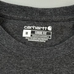 Carhartt Shirt Mens Medium Carbon Heather Long Sleeve Loose Fit Work Wear K231