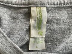 Vintage Google Search Logo T-Shirt Large Gray Organic Cotton econscious Promo