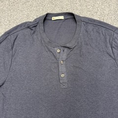 Marine Layer Henley Shirt Men’s Medium Blue Long Sleeve