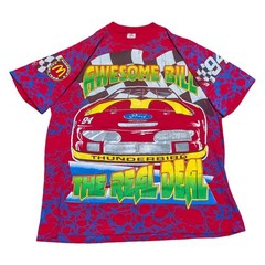 👀🔥 1995 Bill Elliot Awesome Bill The Real Deal Graphic Tee Single Stitch Sz XL