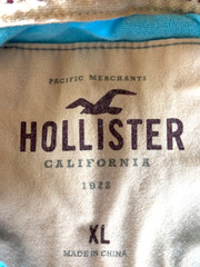 Y2K Hollister HCO Malibu Blue Tee Shirt Adult Size XL Distressed Standout Logo
