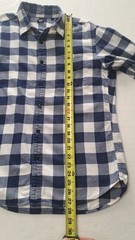 Uniqlo Flannel Shirt Mens M Blue White Buffalo Check Long Sleeve Button Down