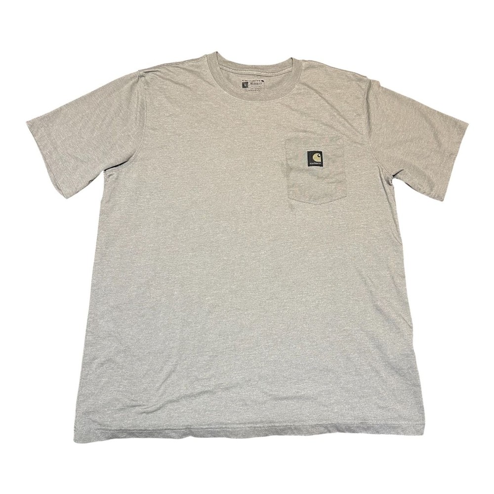 Carhartt Relaxed Fit Short-Sleeve Camo Graphic Pocket T-Shirt Gray