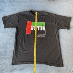 Dubai Short Sleeve Black Logo T-Shirt Large