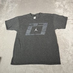 VTG Jordan Shirt Mens Large Gray Jump Man Air MJ Logo Basketball Adult Y2K
