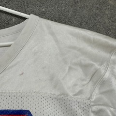 VINTAGE Russell Jersey Mens M White Blue Cropped Mesh Football Practice USA 90s