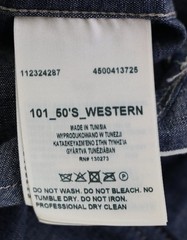 Lee 101 ’50s Western Shirt Men’s Size M Kaihara Japanese Selvedge Denim 7 oz.