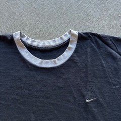 Vintage 90s Nike Shirt Size XXL Faded Black Gray Two Tone Embroidered Swoosh