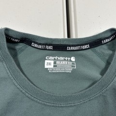 Carhartt Force Green Pocket T Shirt Size 2XL Relaxed Fit Work Wear Short Sleeve