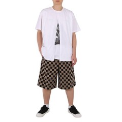 Burberry Mens White Portrait Print Cotton Oversized T-shirt, Brand Size XX-Small