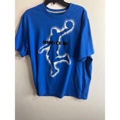 AND1 Mens Royal Blue Graphic Basketball T-Shirt Slam Dunk Streetball Tee