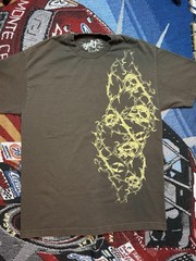 Vintage Split Skate Shirt Large Skulls Graphic Grunge Surf Y2K Skateboarding