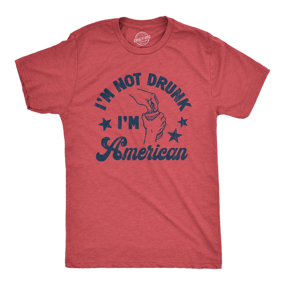 Mens Im Not Im American T Shirt Funny Sarcastic Fourth Of July Party