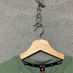 Public Rec Shirt Men Small Green Short Sleeve Polyester Stretch Activewear