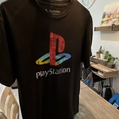 2019 PlayStation Men’s Black Logo Graphic Print Crew Neck Cotton T-Shirt Size M