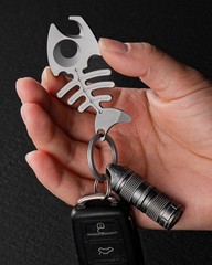 Titanium Keychain Bottle Opener with Stainless Steel Key Ring, EDC key chain …