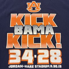 Auburn University Tigers vs. Alabama Iron Bowl 2013 Tee Shirt XL Navy